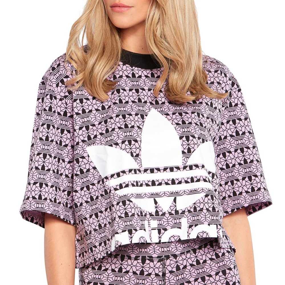 NWT adidas Trefoil Cropped Tee M